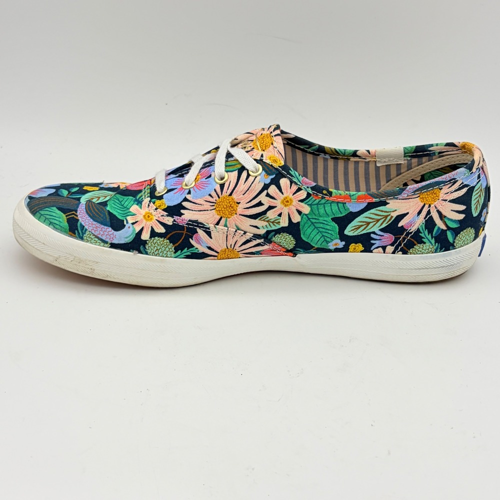 Keds x Rifle Paper Co Champion Dovecote Floral Sneakers Navy Multi 9.5 Canvas - Picture 8 of 9
